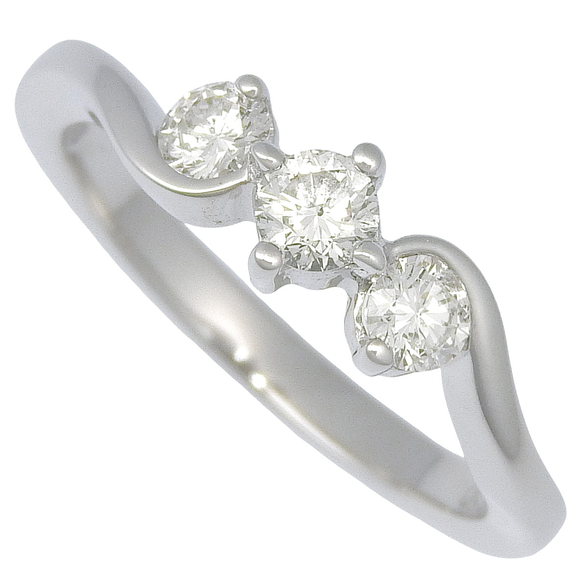 Diamond Ring D0.50 White Gold K18WG 3.7g
