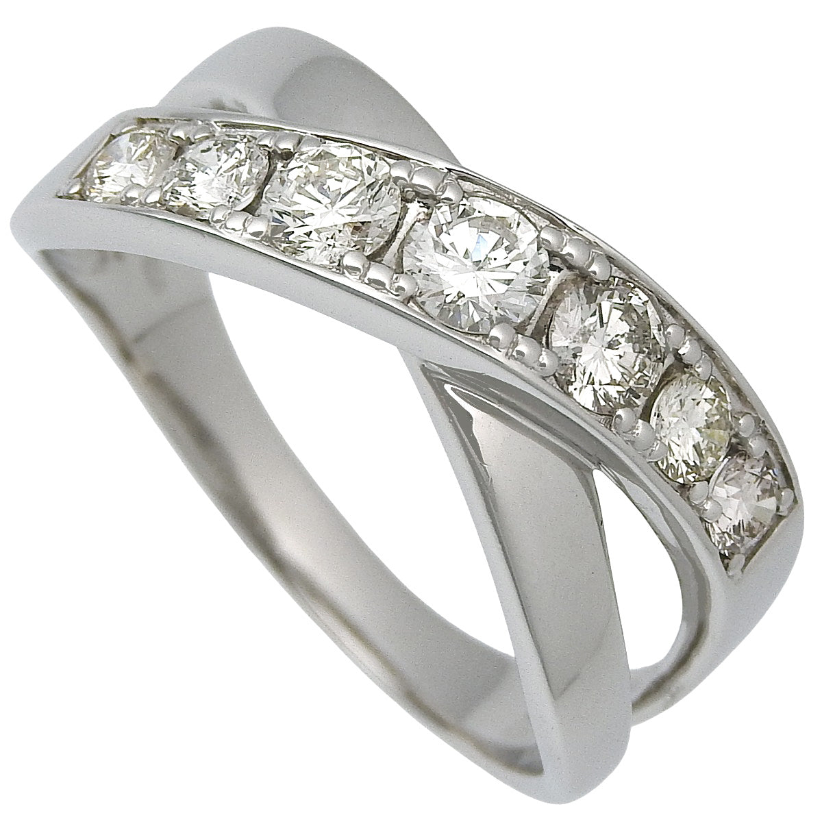 Diamond Cross Ring D0.80 Platinum Pt950 7.0g