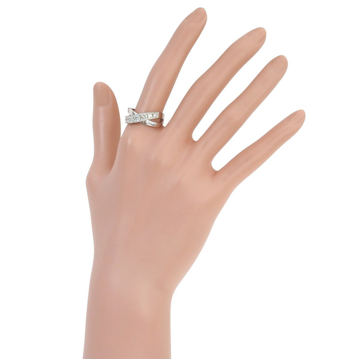 Diamond Cross Ring D0.80 Platinum Pt950 7.0g