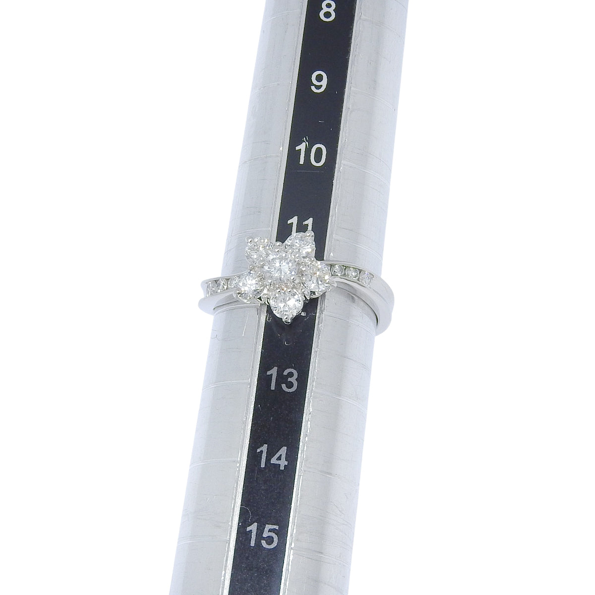 Diamond Flower Ring Platinum Pt900