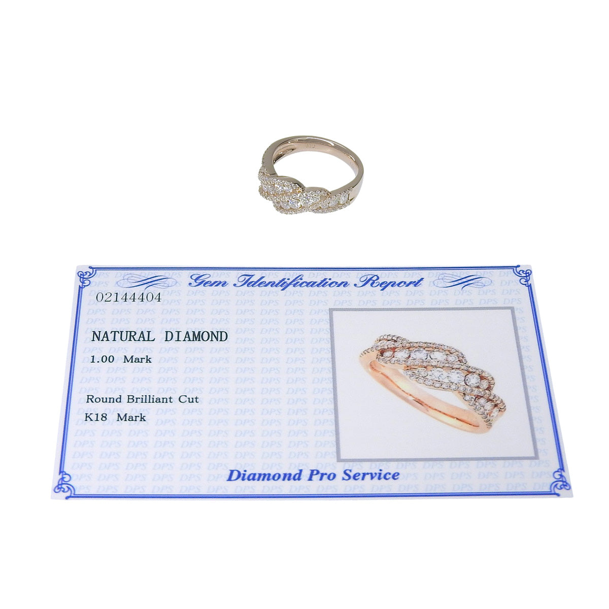 Diamond ring D1.00 pink gold K18PG 6.2g