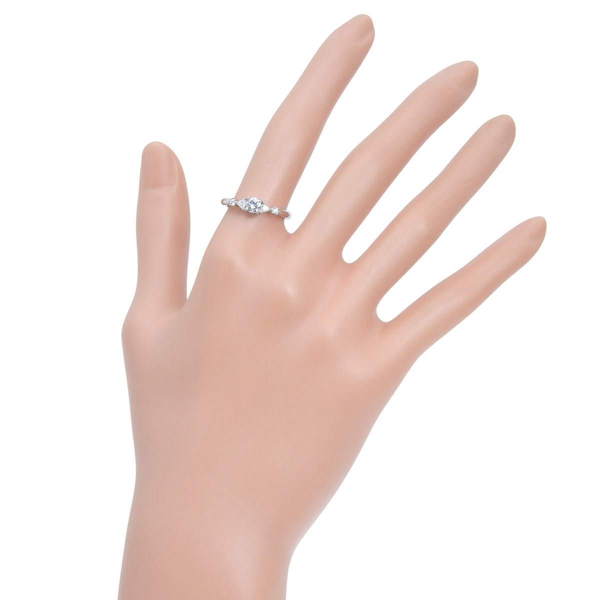 Diamond ring D0.29,0.15 Platinum Pt900 4.3g