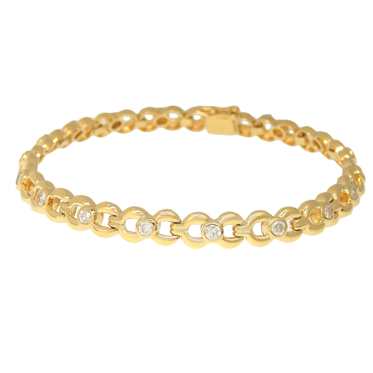 Diamond bracelet D1.22 in 18K yellow gold