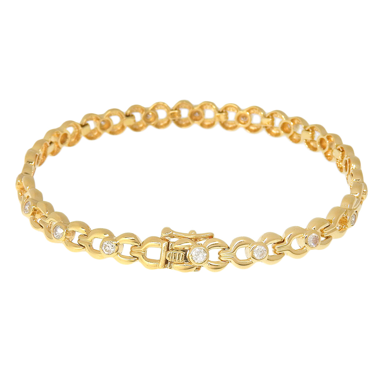 Diamond bracelet D1.22 in 18K yellow gold
