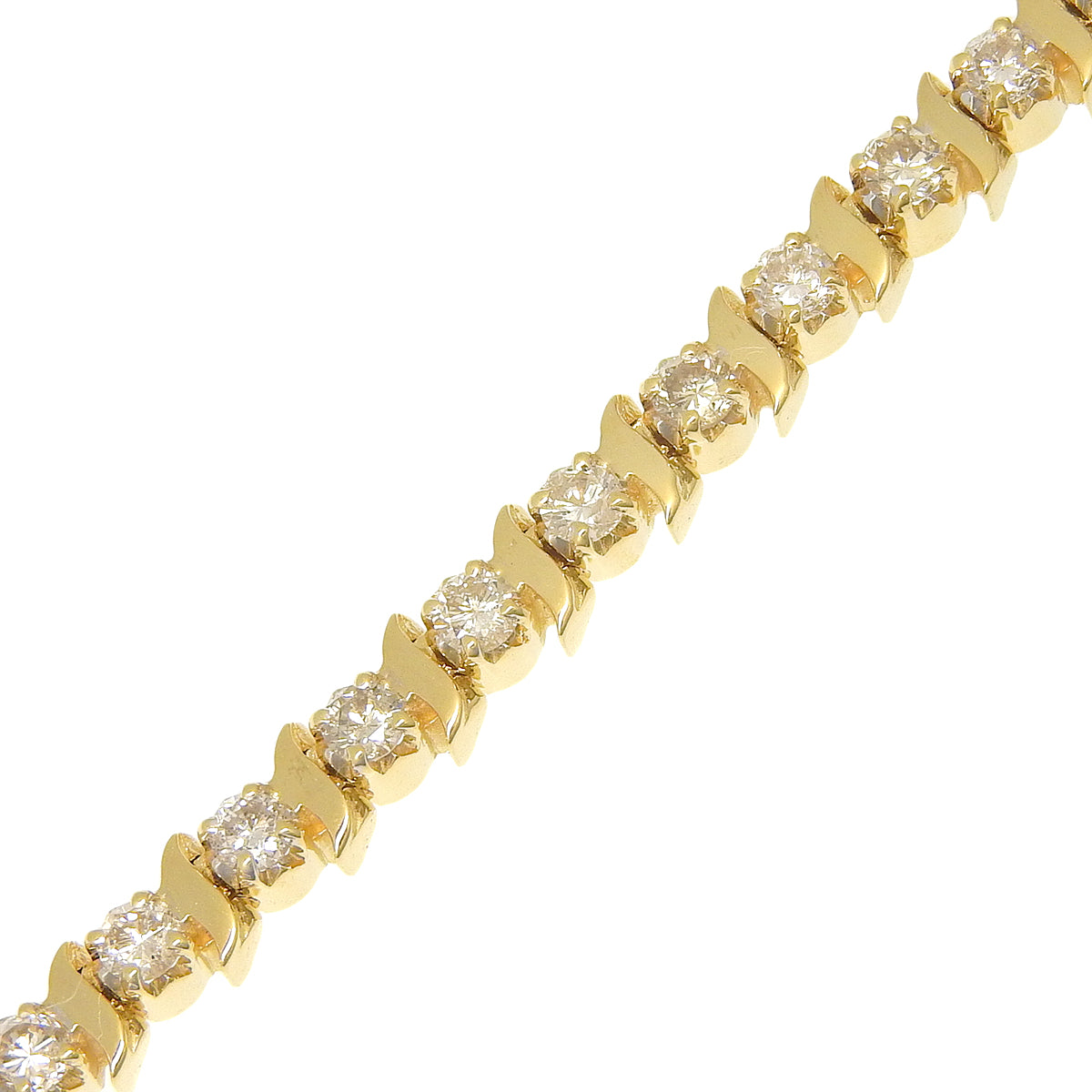 ダイヤモンド ブレスレット D2.10ct イエローゴールド K18YG ホワイトゴールド K18WG