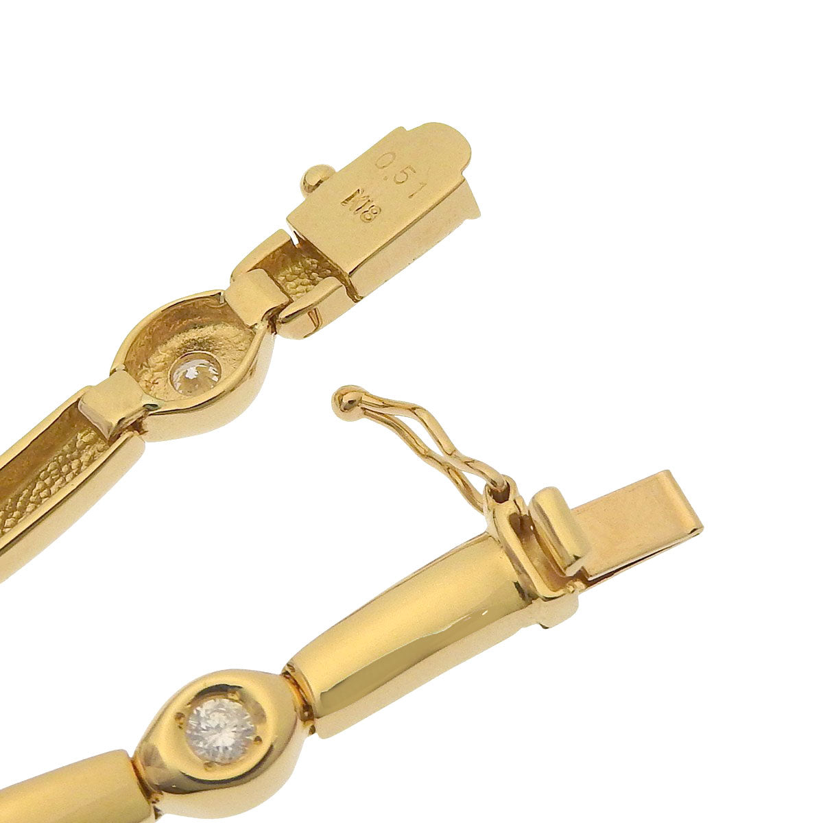 ダイヤモンド ブレスレット D0.51 K18YG 13.9g