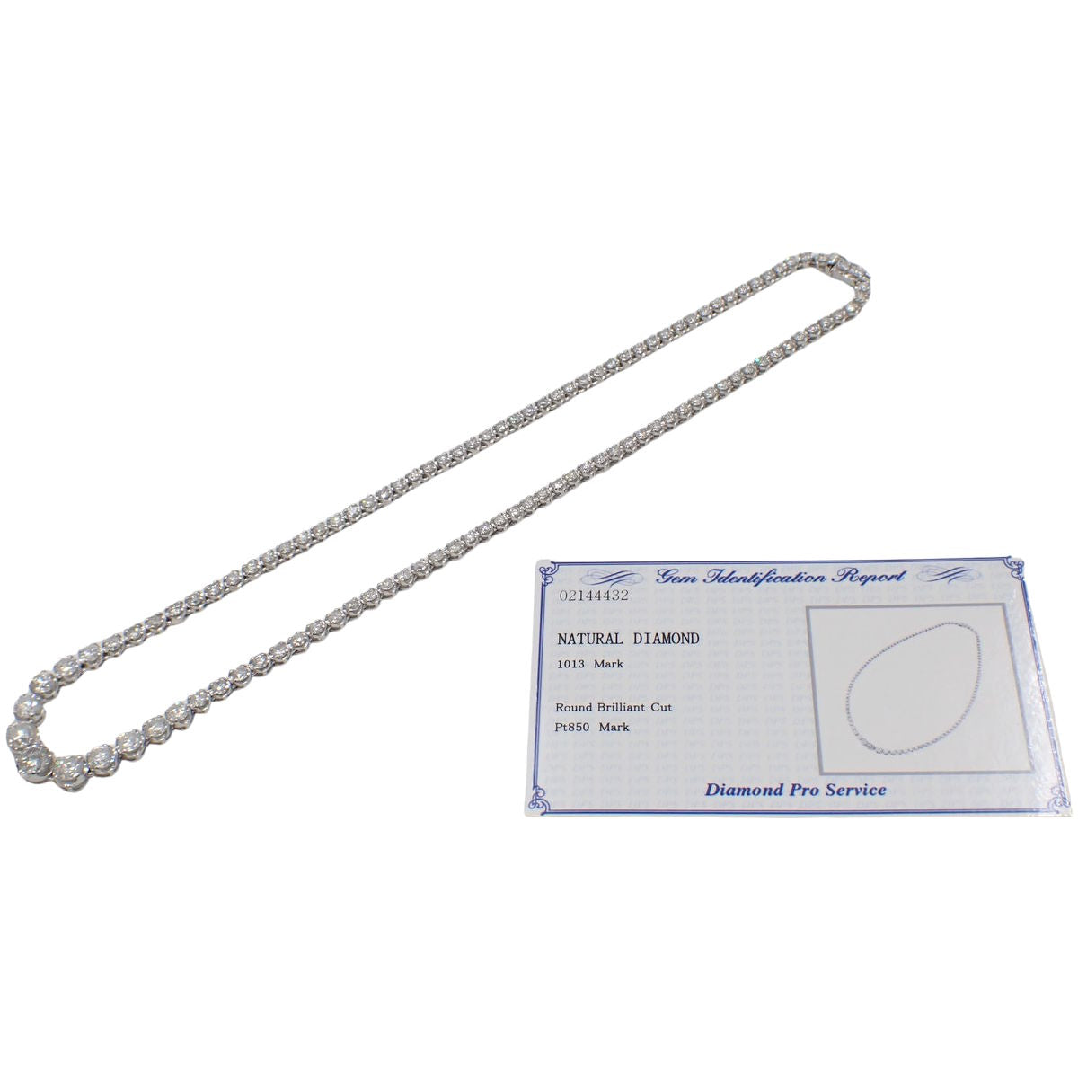 Diamond Tennis Necklace D10.13 Platinum Pt850