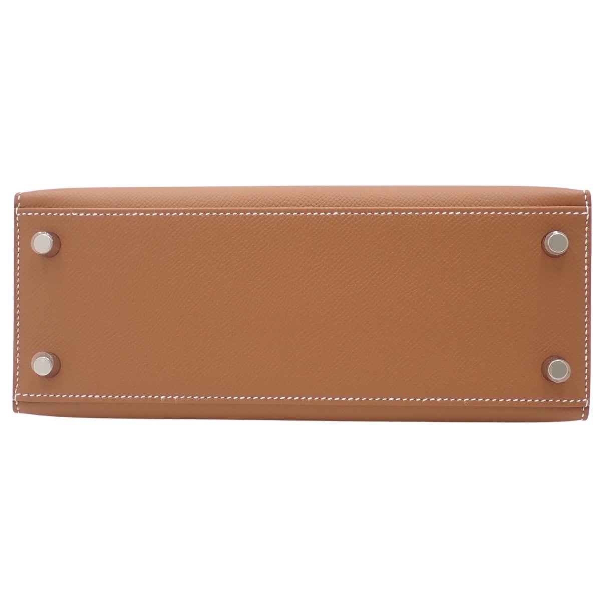 Kelly 25 (exterior stitching), Epsom calfskin, palladium hardware, gold or silver hardware, B stamp.