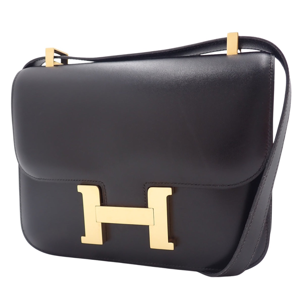 コンスタンス24 ボックスカーフ ブラック ゴールド金具 〇Z刻印