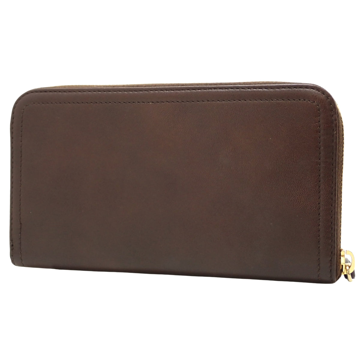 Round-zip leather long wallet, soft calfskin, 1M0506
