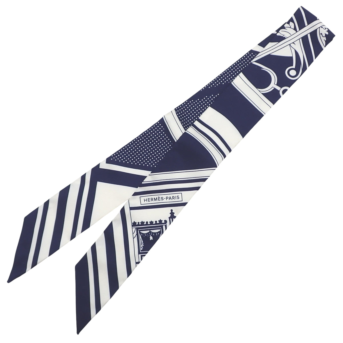 华盛顿的马车(WASHINGTON'S CARRIAGE)丝巾,海军蓝。