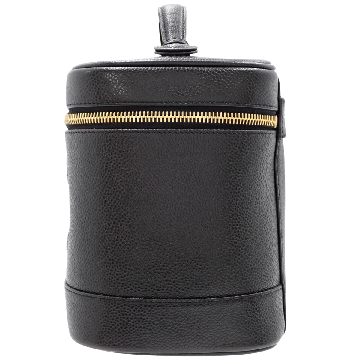 Coco Mark Vanity Bag in Caviar Skin, Black A01998