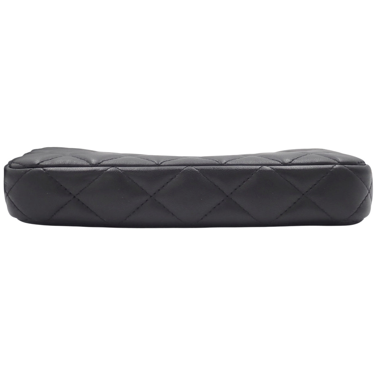 Matelasse Coco Mark Chain Wallet, Lambskin, Black, A82527