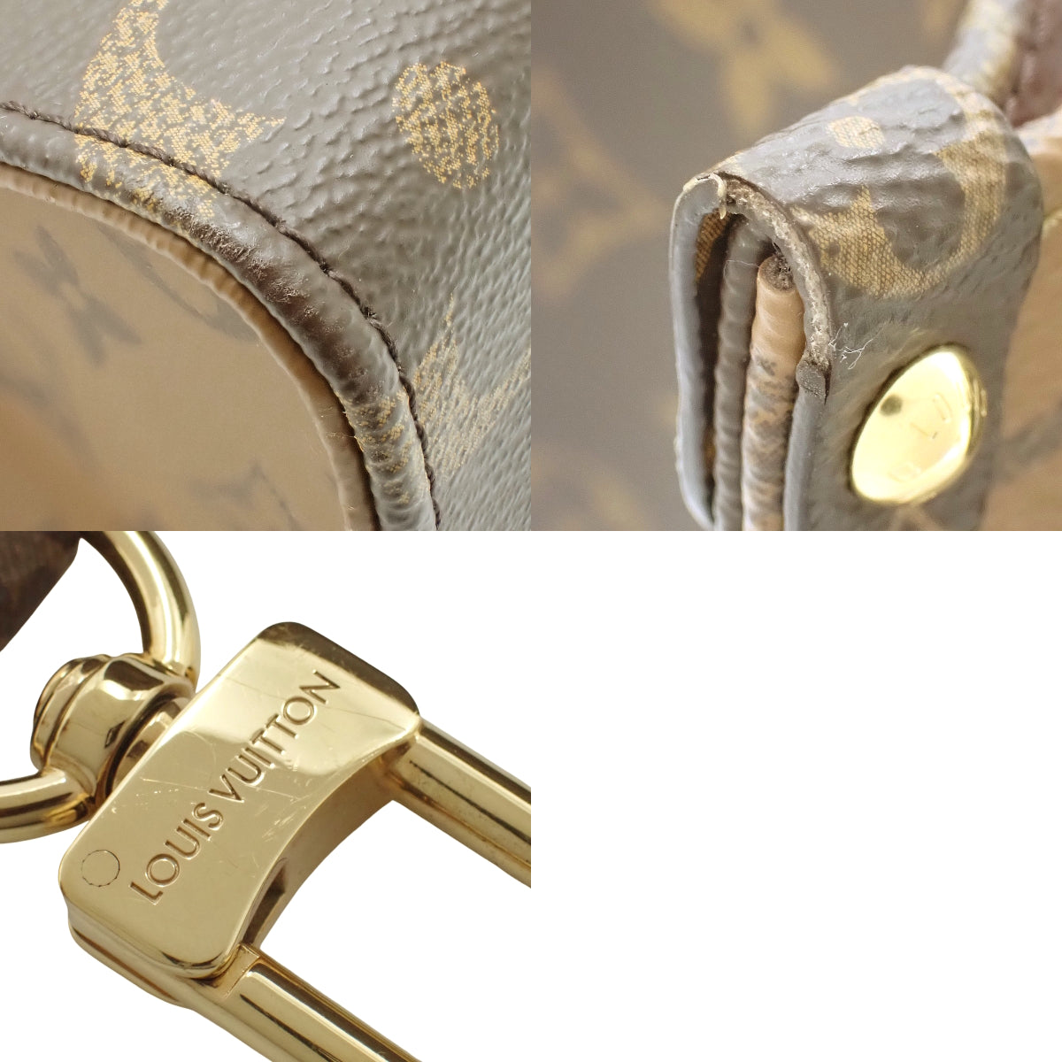 Monogram Giant Reverse On-the-Go PM 棕色驼色 M46373