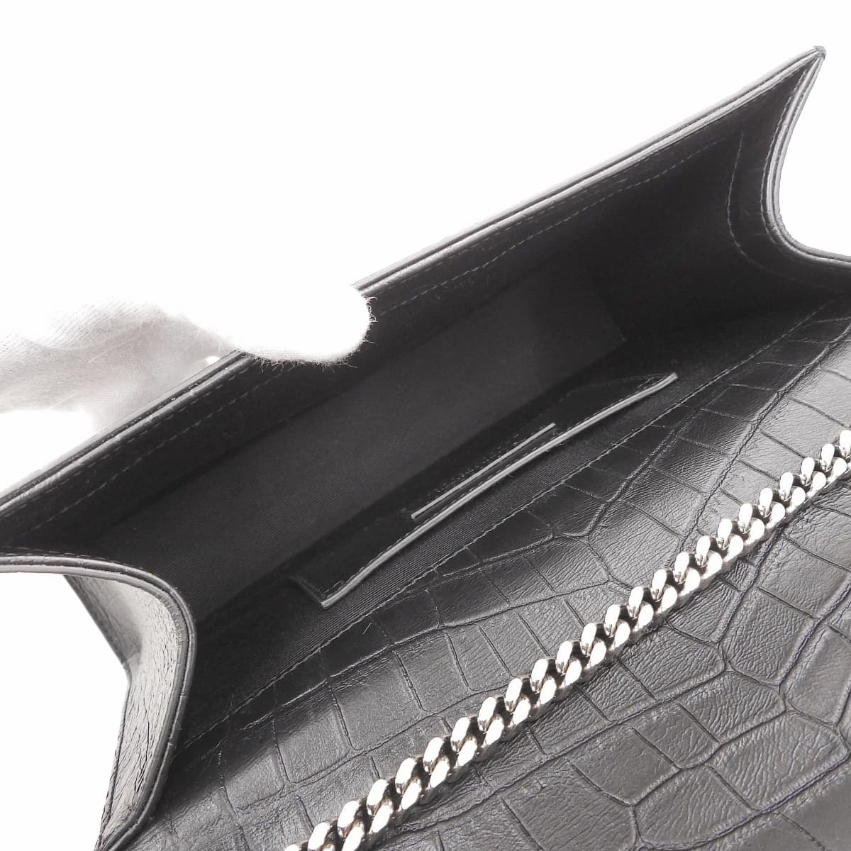 Kate Tassel 中号小牛皮黑色包 354119