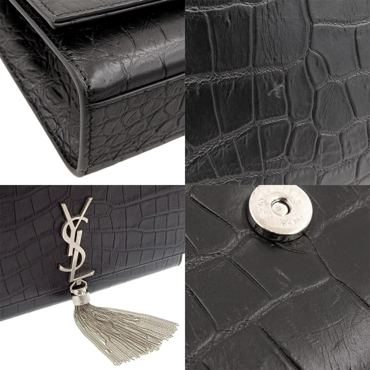 Kate Tassel Medium Calfskin Black 354119