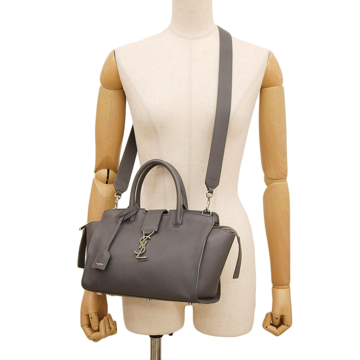 Downtown Baby Cabas Leather Gray 653567