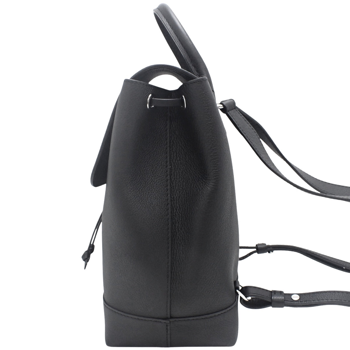 Lockme 黑色真皮双肩包 M41815