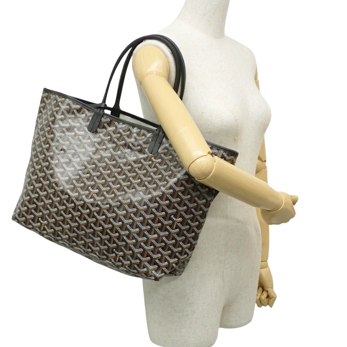 圣路易斯 PM PVC涂层帆布 Goyardine帆布黑色