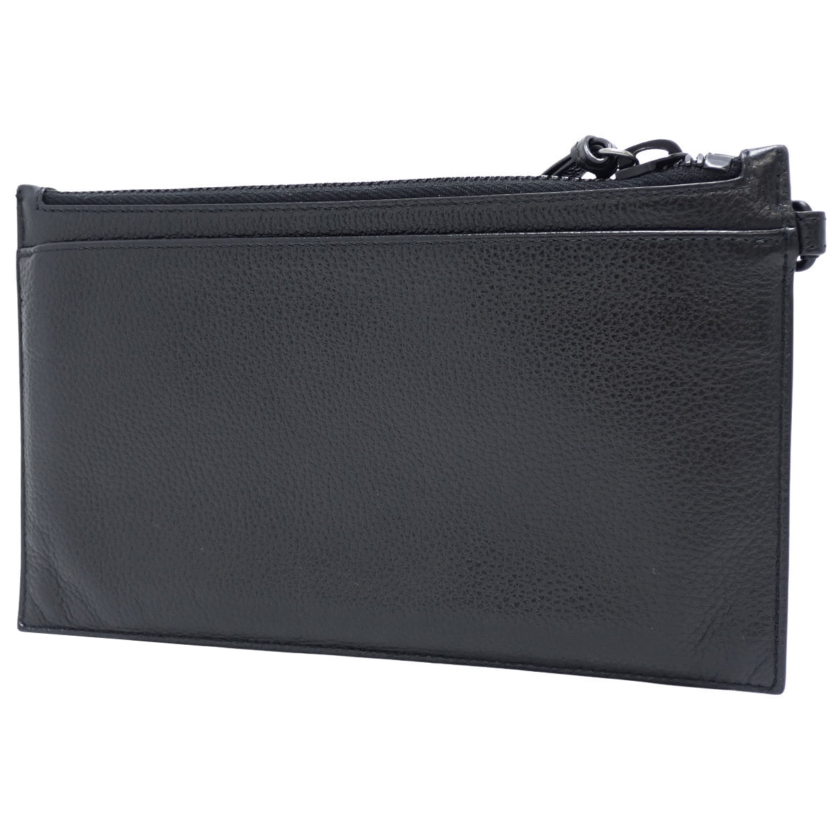 Neoclassical Clutch Bag, Leather, Black, 655248