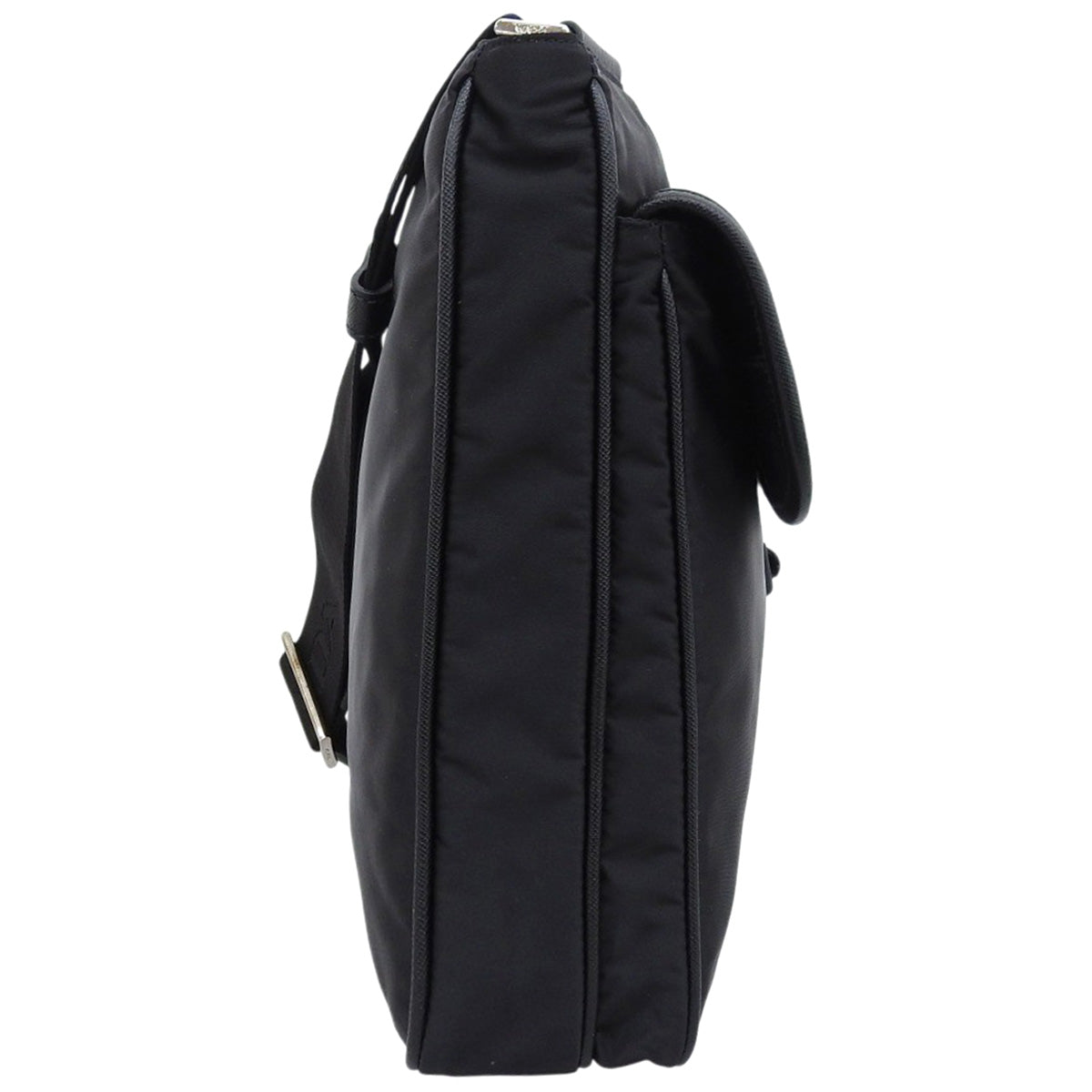 トライアングルロゴ ショルダーバッグ ナイロン サフィアーノレザー NERO ネロ VA0269