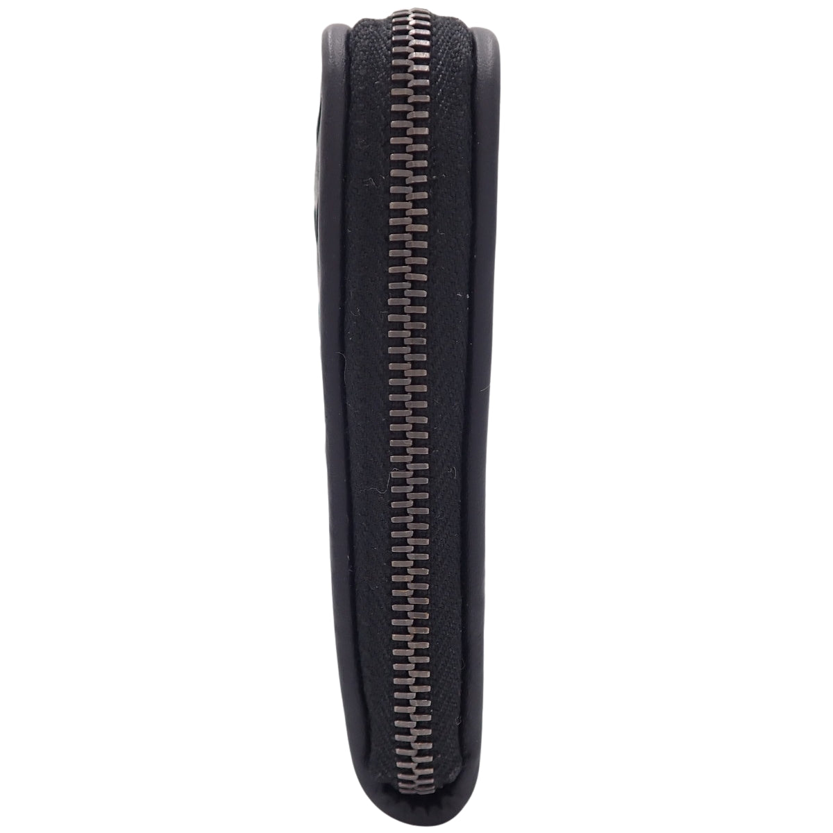 黑色皮革编织拉链长款钱包 510643