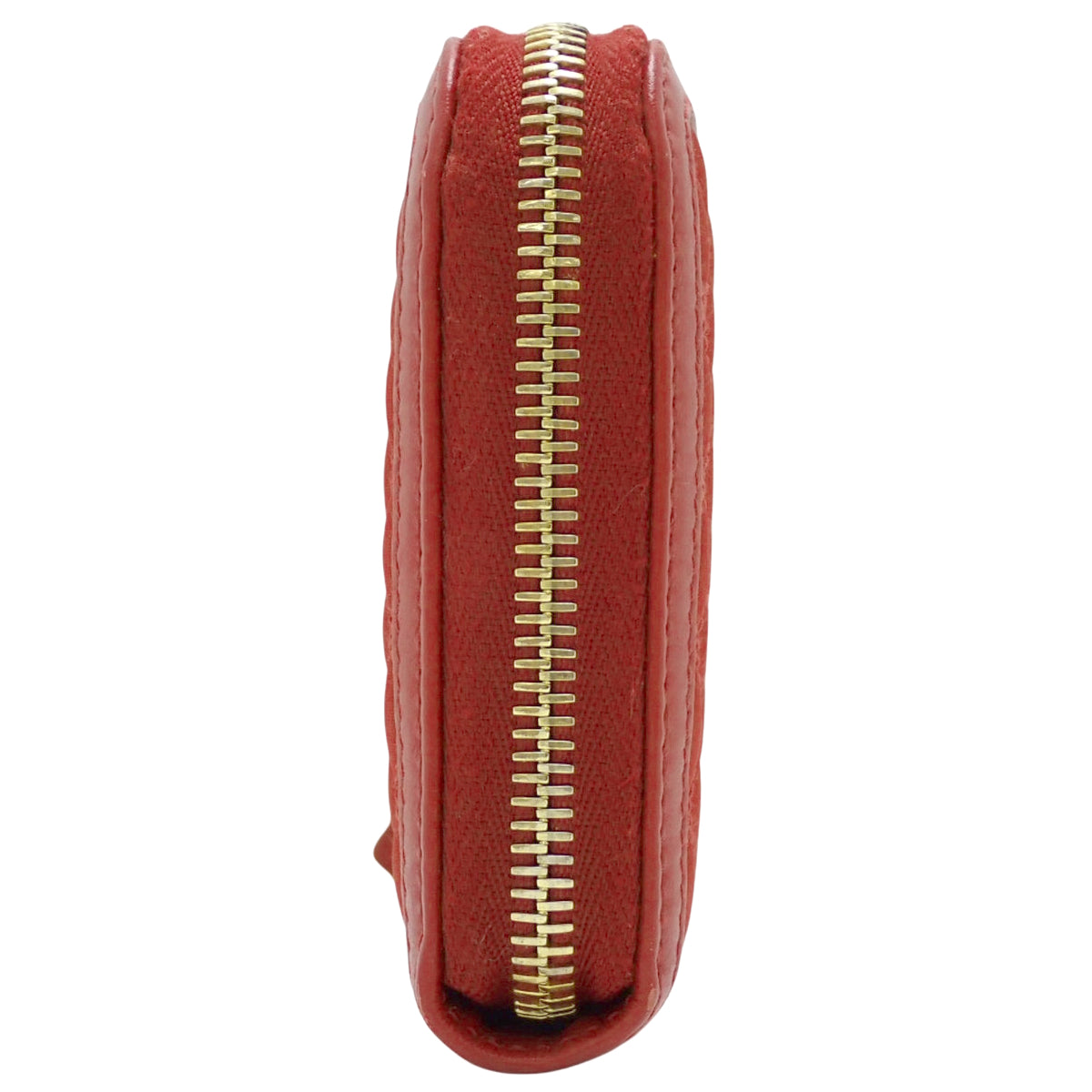 TESSUTO QUILTIN FUOCO 1M0506,尼龙和皮革材质圆形拉链长钱包,绗缝设计