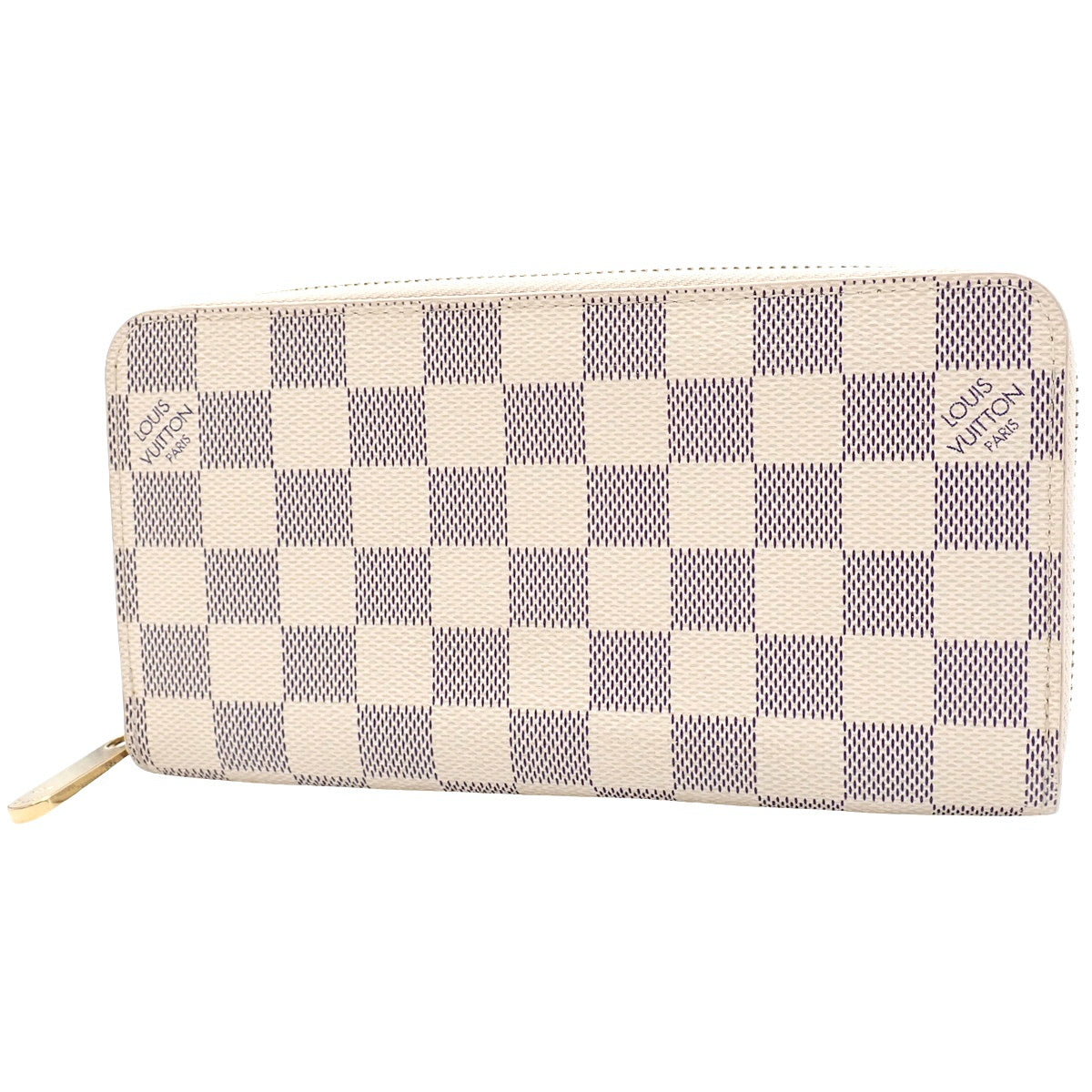 Damier Zippy Wallet, Off-White Gray, N60019