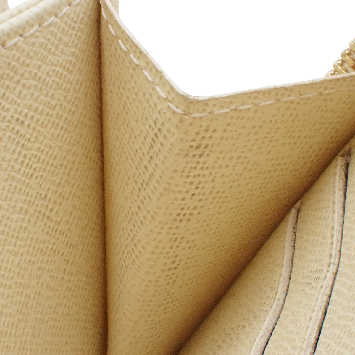 ダミエ ジッピー・ウォレット オフホワイト グレー N60019