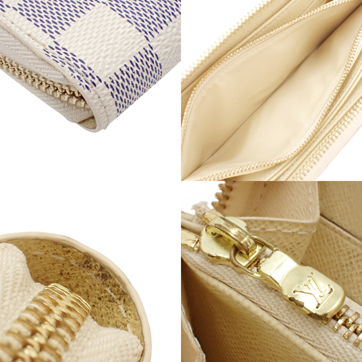 Damier Zippy钱包 米白色 灰色 N60019