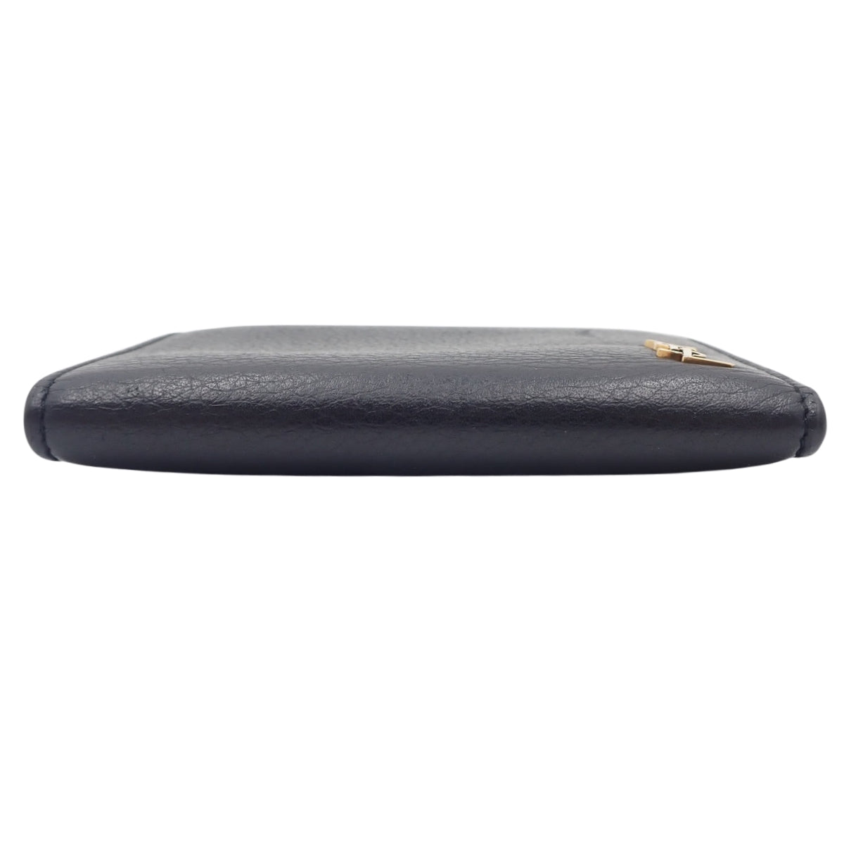 迷你字母图案对折钱包,黑色真皮,635265