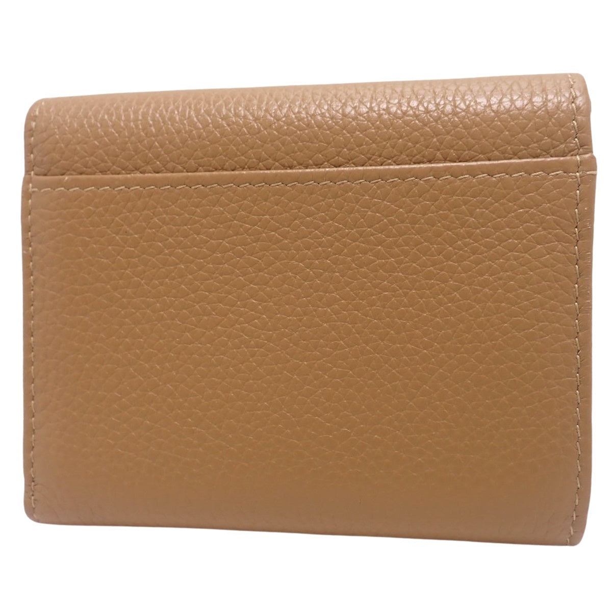 Tri-fold wallet in brown leather