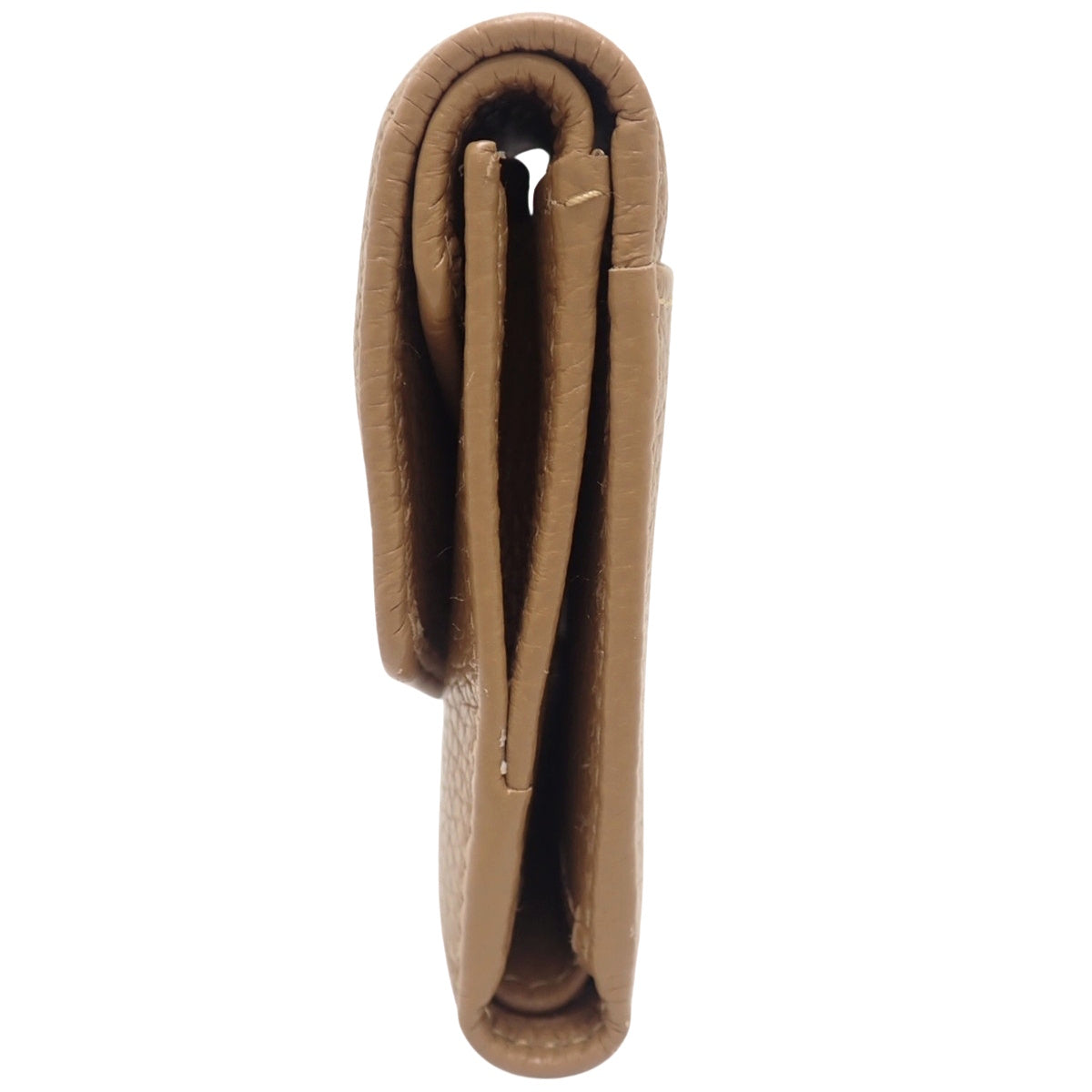 棕色皮革三折钱包