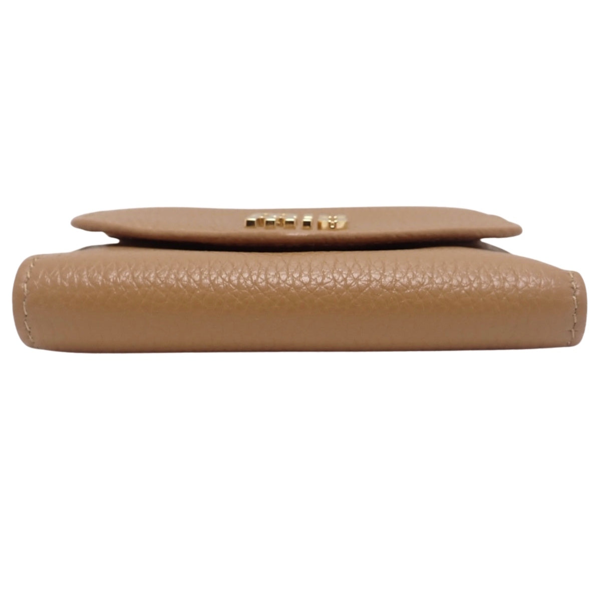 Tri-fold wallet in brown leather