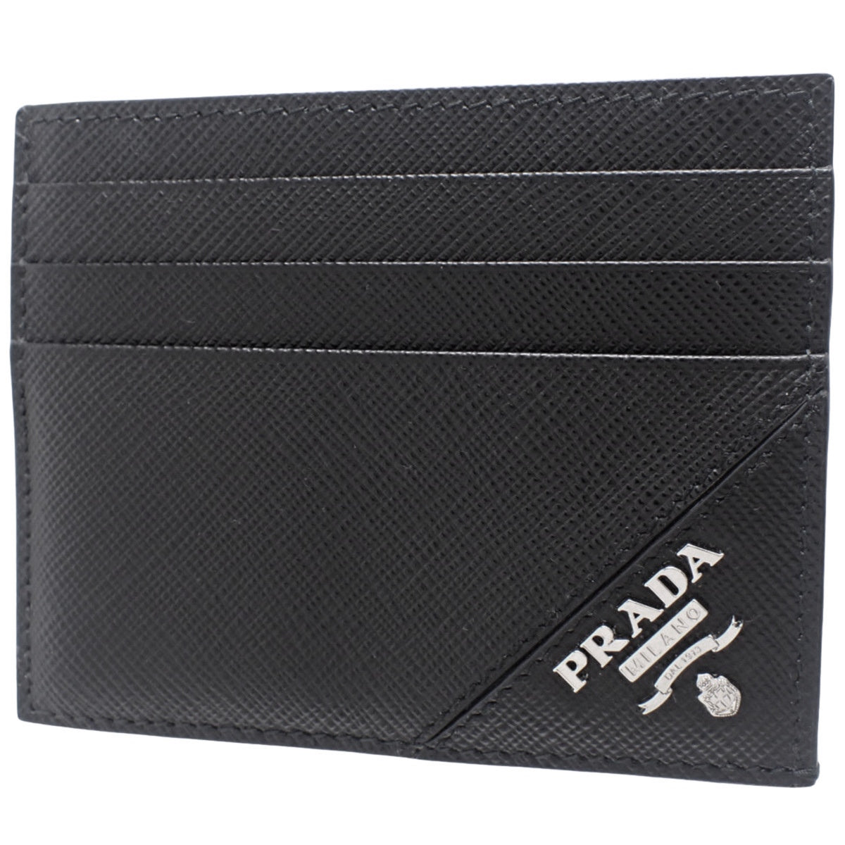 ロゴ カードケース サフィアーノレザー NERO ネロ 2MC223