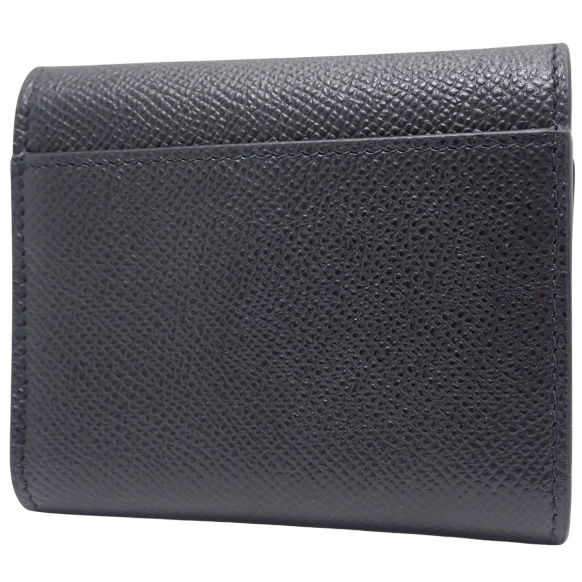 黑色皮革三折钱包