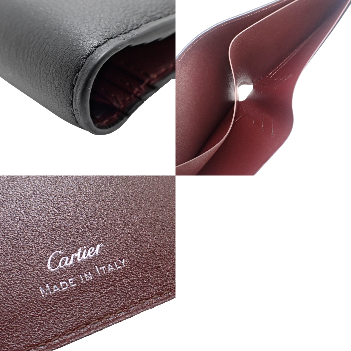 卡地亚 Must de Cartier 黑色小牛皮双折钱包