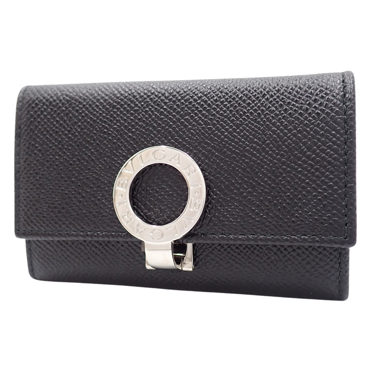 宝格丽(BVLGARI)男士六键钥匙包,粒面小牛皮,黑色,30422