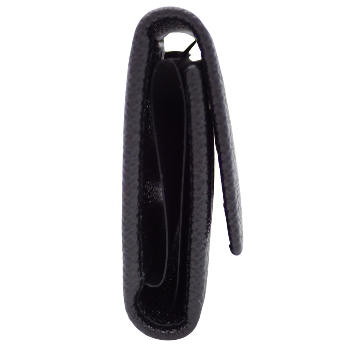 Bvlgari Bvlgari Men's 6-Key Ring Key Case, Grained Calfskin Leather, Black, 30422