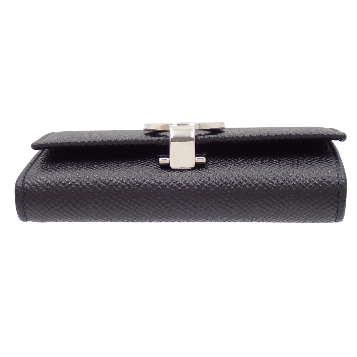 Bvlgari Bvlgari Men's 6-Key Ring Key Case, Grained Calfskin Leather, Black, 30422