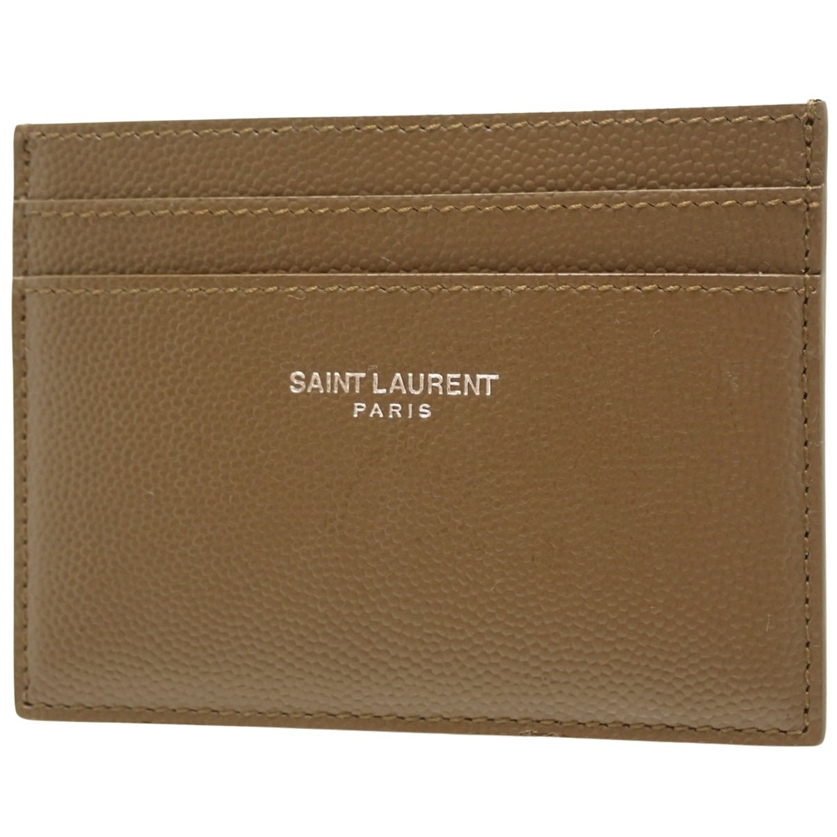 经典款 Saint Laurent 棕色皮革卡包,375946