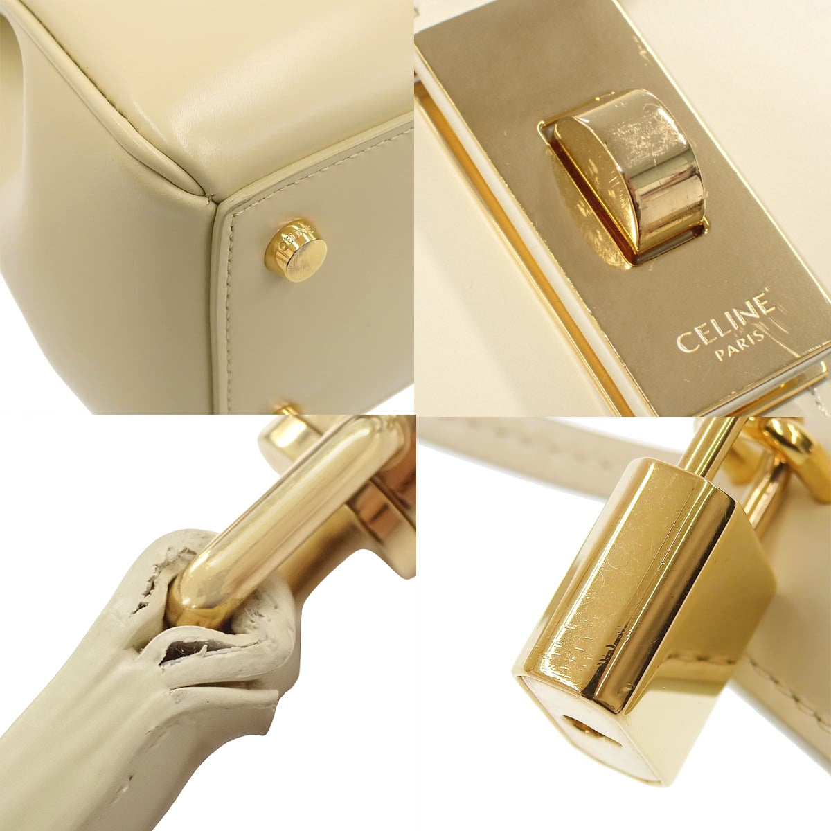 Small 16-seize Calfskin Cream 188003BEY