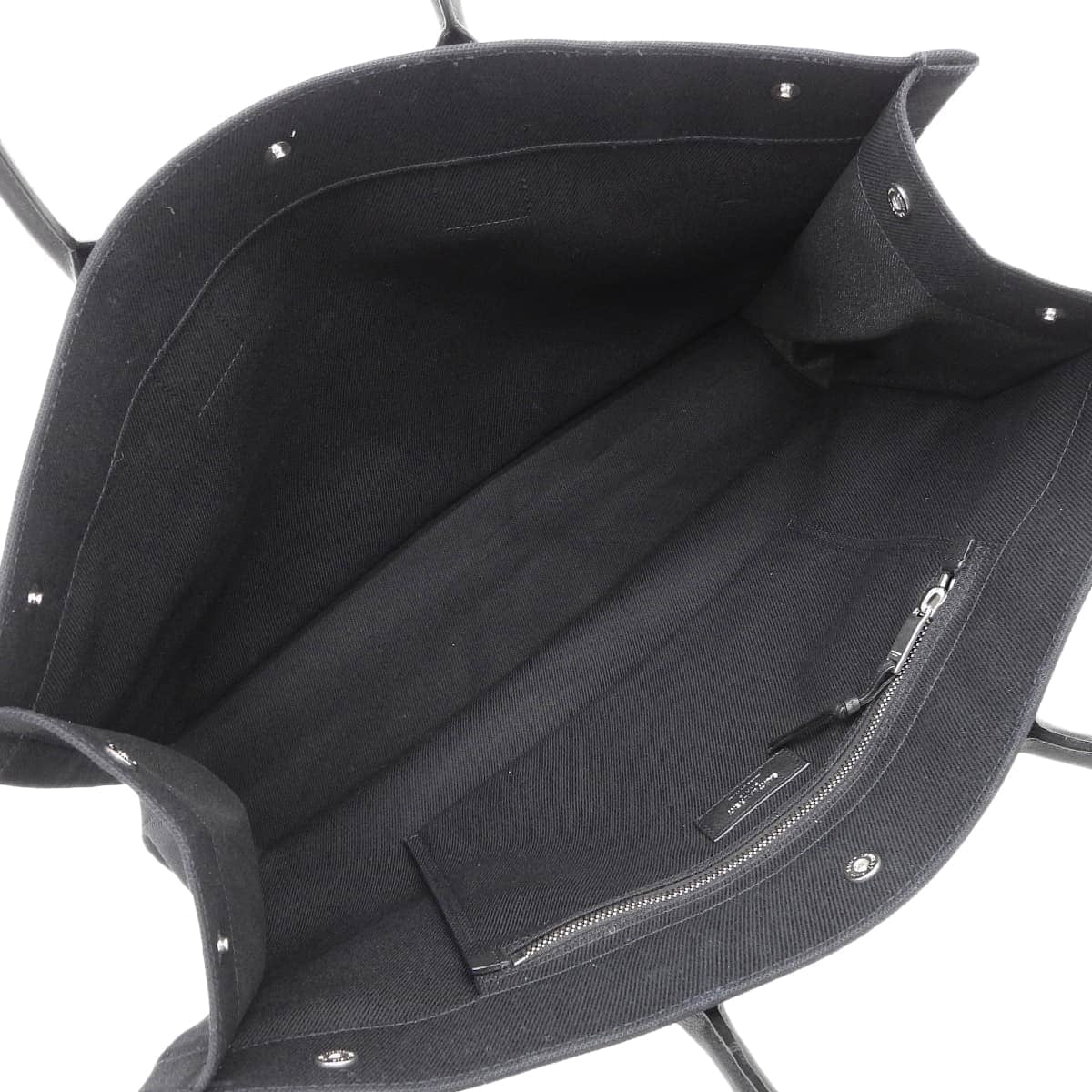 Rive Gauche Tote Bag in Cotton and Black (GNR509415)