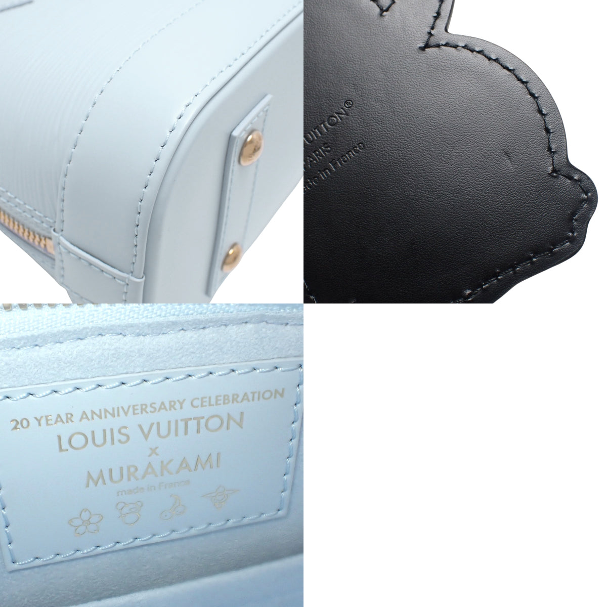 Epi LV x TM Alma BB Epi 皮革蓝色 Nuage M14197 村上隆联名款两用肩包