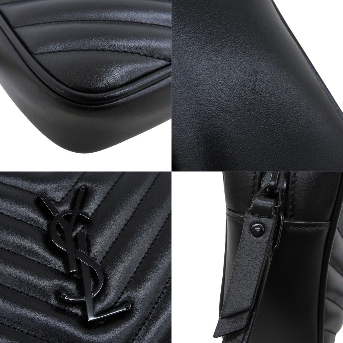 Saint Laurent Monogram Lou 黑色皮革相机包 761554