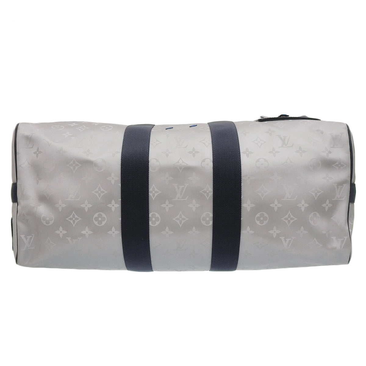 Monogram Satellite Keepall Bandouliere 50 皮革银色海军蓝 M44170