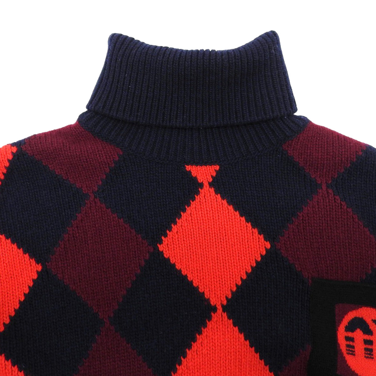 Argyle turtleneck sweater