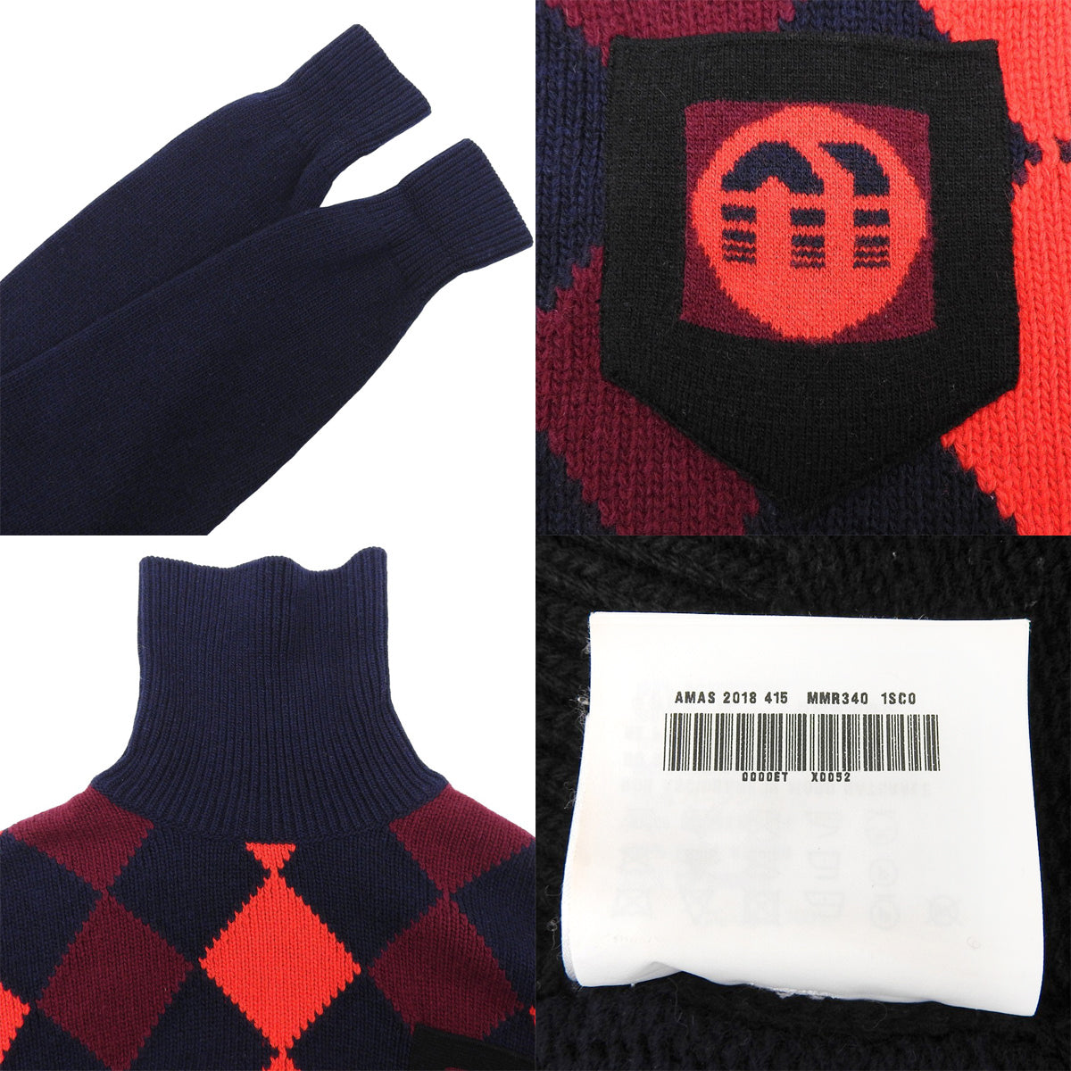 Argyle turtleneck sweater