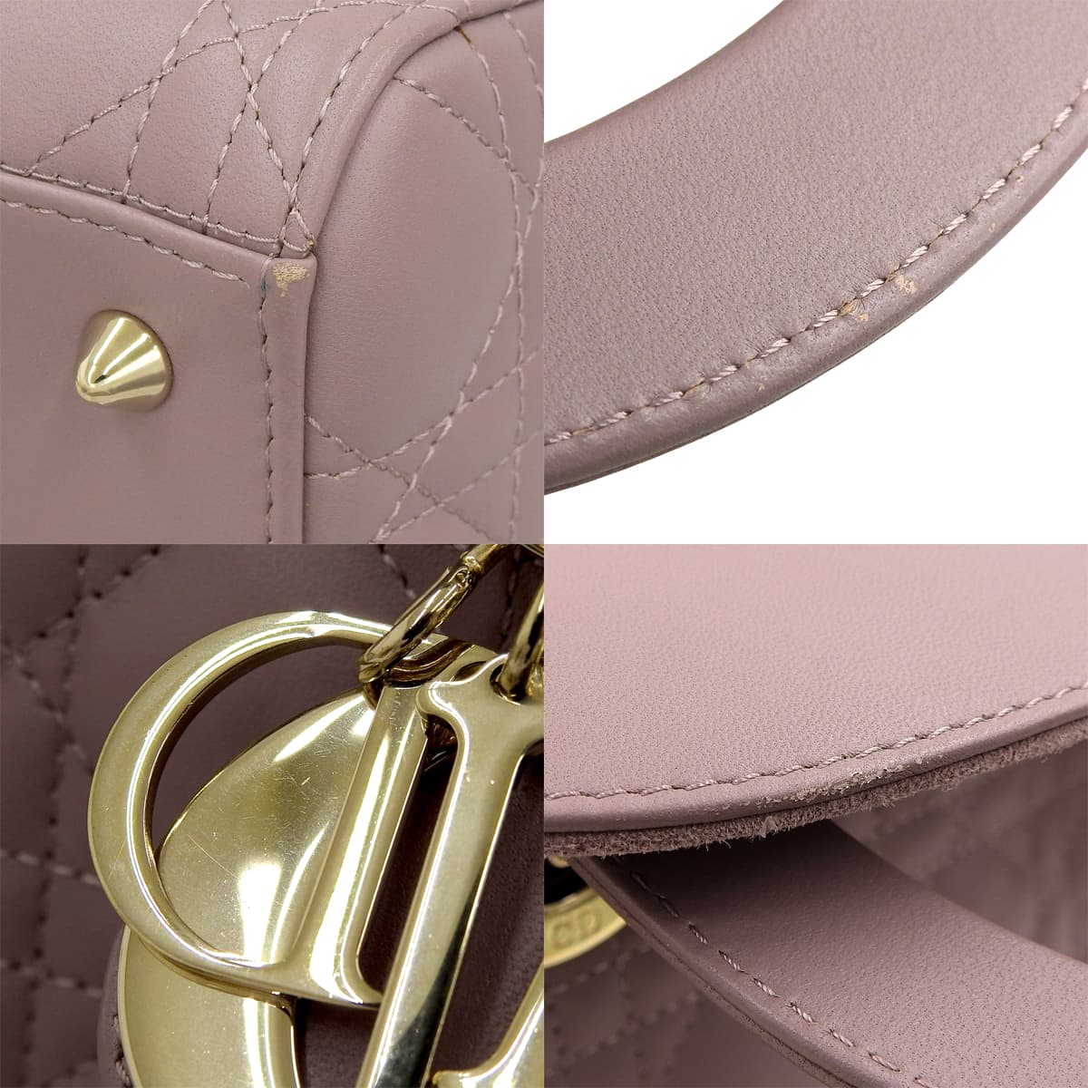 Lady Dior レディディオール バッグ ミディアム ラムスキン ピオニーピンク