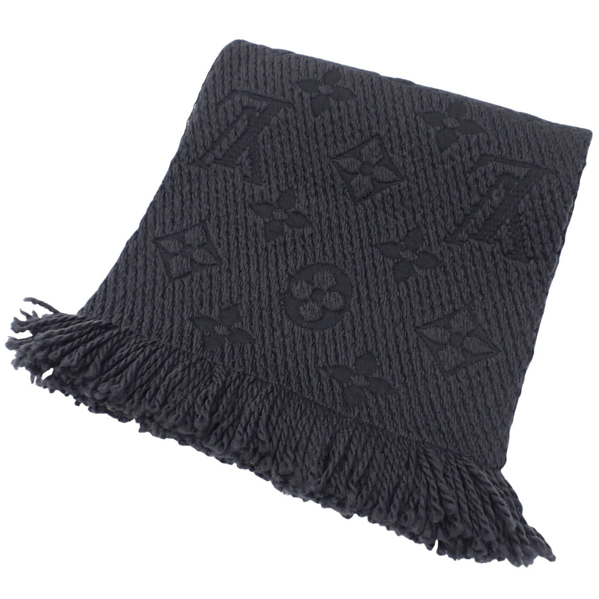 エシャルプ・ロゴマニア ウール シルク アントラシット M72431